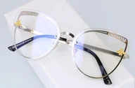 Okulary korekcyjne, oprawki, szkła - Okulary z filtrem światła niebieskiego do komputera zerówki 2534-2 - miniaturka - grafika 1