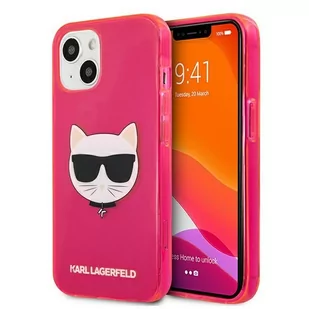 Karl Lagerfeld Choupette Head - Etui iPhone 13 mini (fluo różowy) KLHCP13SCHTRP - Etui i futerały do telefonów - miniaturka - grafika 1