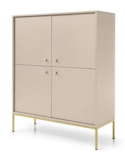 Komoda Mono Mk104 Złoty / Beż Piaskowy - Inne meble do salonu - miniaturka - grafika 1