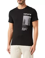 Koszulki męskie - 4F Koszulka męska, Głęboki czarny, XXL - miniaturka - grafika 1