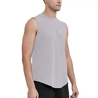 Koszulki męskie - MeetHoo Tank Top męska koszulka bez rękawów koszulka treningowa kulturystyczna koszulka treningowa męska na siłownię sport koszulka funkcyjna, szary, XL - miniaturka - grafika 1