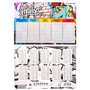 Starpak Plan Lekcji  Graffiti Pb25/750 - Szkolne artykuły papiernicze - miniaturka - grafika 1
