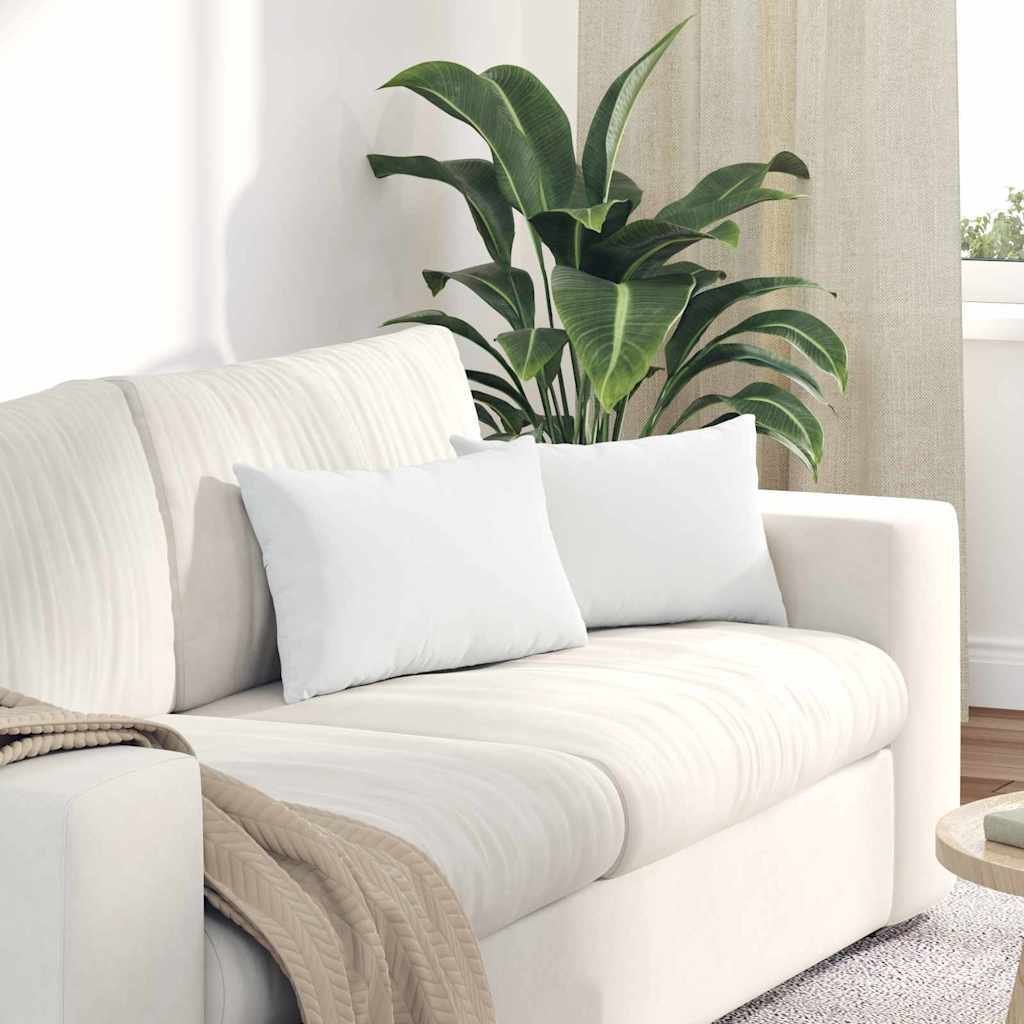 vidaXL vidaXL Poduszki na sofę 2 pcs Biały 50 x 30 cm tkanina