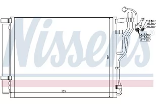NISSENS CHŁODNICA KLIMATYZACJI 940273 KIA OPTIMA 1.7 CRDI 12 940273 - Chłodnice - miniaturka - grafika 1
