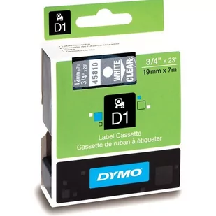 Dymo Taśma D1 19mmX7m (465810) biało-przez. Rabaty Porady Hurt Autoryzowana dystrybucja Szybka dostawa - Etykiety do drukarek - miniaturka - grafika 1