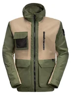 Kurtki i kamizelki sportowe męskie - Jack Wolfskin Kurtka funkcyjna "365 Rebel" w kolorze oliwkowo-beżowym - miniaturka - grafika 1