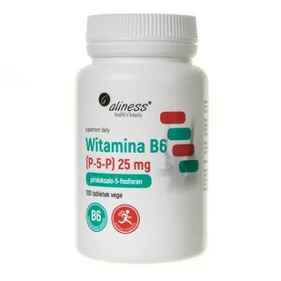MedicaLine Witamina B6 25 mg (100 tabl. VEGE) Aliness - Witaminy i minerały - miniaturka - grafika 1