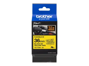 BROTHER TZEFX661 Taśma Brother 36mm BLACK ON YELLOW FLEXIBLE ID - Taśmy do drukarek barwiące - miniaturka - grafika 1