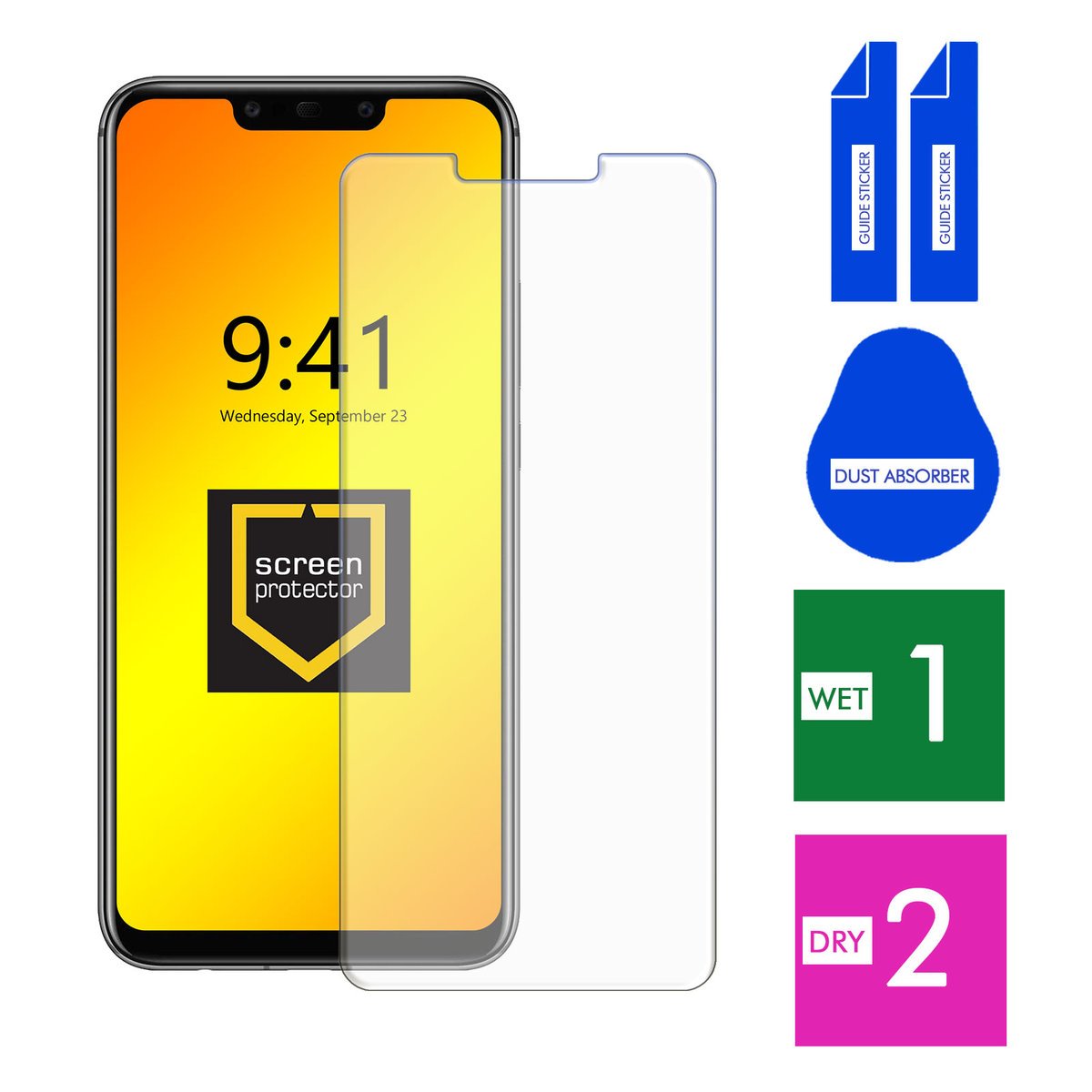 SZKŁO HARTOWANE DO HUAWEI MATE 20 LITE SZYBKA 9H OCHRONNE PANCERNE