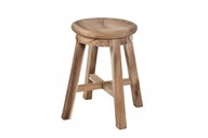 Taborety i hokery - Divero Taboret okrągły z drewna suar DIVERO - miniaturka - grafika 1