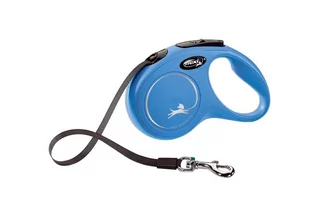Flexi Classic Compact 1 Smycz Taśma, rozm, S do 5m do 15kg, niebieska - Smycze dla psów - miniaturka - grafika 1