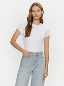 Koszulki i topy damskie - Calvin Klein T-Shirt K20K208049 Biały Slim Fit - miniaturka - grafika 1