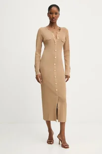 Karl Lagerfeld sukienka kolor zielony midi dopasowana A3W13038 - Sukienki - miniaturka - grafika 1