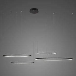 Lampa wisząca Ledowe Okręgi No.4 CO4  Φ100 cm in 4k 152W czarna  Altavola Design (Barwa światła barwa dzienna, Kolor Czarny, Możliwość ściemniania nie) - Oprawy, klosze i abażury - miniaturka - grafika 1