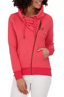 Bluzy damskie - Alife and Kickin LimaAK A damska bluza dresowa, bluza na czas wolny, bluza z zamkiem błyskawicznym, XS-XXL, koralowy melanż, S, Coral Melange - grafika 1