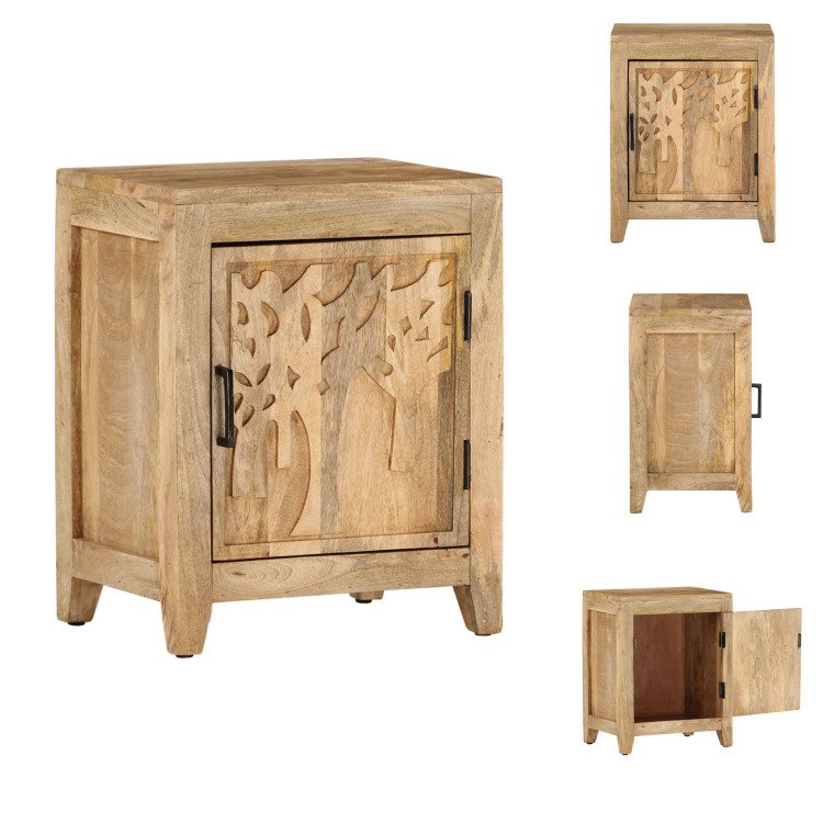 vidaXL Szafka nocna 40x30x50 cm z litego drewna mango - Szafki nocne