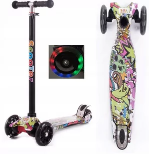 HULAJNOGA BALANSOWA TRÓJKOŁOWA LED GRAFFITI 60 KG - Hulajnogi - miniaturka - grafika 1