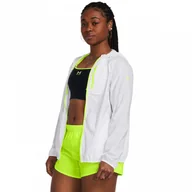 Kurtki damskie - Damska kurtka do biegania Under Armour Launch Lightweight Jacket - biała - miniaturka - grafika 1