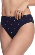 Majtki damskie - Bawełniane figi damskie 2-pack L-1454BI, Kolor granatowy, Rozmiar L, LAMA - Intymna - miniaturka - grafika 1