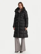 Płaszcze damskie - Fracomina Płaszcz zimowy FS25WC3001O42301 Czarny Regular Fit - miniaturka - grafika 1