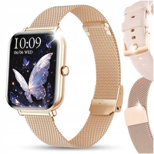 Smartwatch Zegarek Damski Pl Menu Rozmowy Wodoodporny Powiadomienia Premium - Smartwatch - miniaturka - grafika 1
