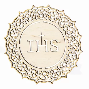 Hostia IHS Komunia  drewniana  sklejka Dekor 4 - Zabawki interaktywne dla dzieci - miniaturka - grafika 1