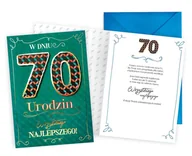 Kartki okolicznościowe i zaproszenia - Karnet Urodziny 70 - Kukartka - miniaturka - grafika 1