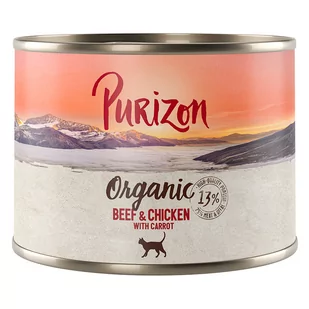 Korzystny pakiet Purizon Organic, 24 x 200 g - Wołowina i kurczak z marchewką - Mokra karma dla kotów - miniaturka - grafika 1