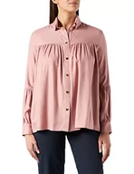 Koszulki i topy damskie - Love Moschino Damska koszulka z długim rękawem z guzikami w kształcie złotego serca, ró?owy (powder pink), 38 - miniaturka - grafika 1