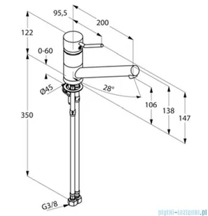 Vitalle TAIL bateria kuchenna stojąca 339330590 - Baterie umywalkowe - miniaturka - grafika 2