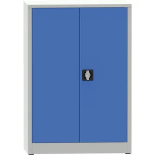 PARTNER B2B Warsztatowa szafa półkowa na narzędzia KOVONA JUMBO, 2 półki, spawana, 800 x 600 x 1150 mm, szara / niebieska 178641 - Pozostałe wyposażenie warsztatu - miniaturka - grafika 1