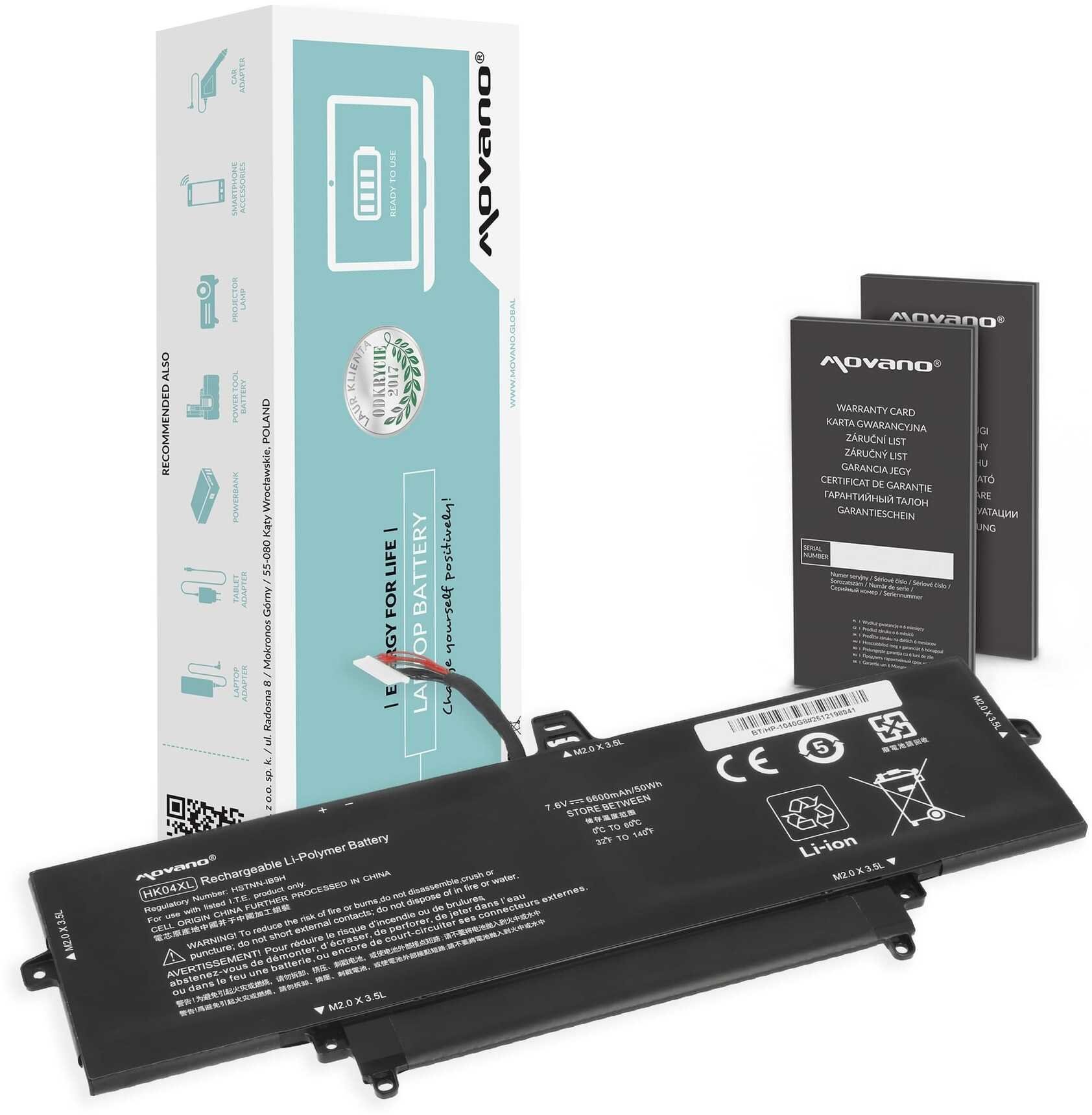 Bateria Movano Bateria Movano do HP EliteBook x360 1030 G7 G8, 1040 G7 G8