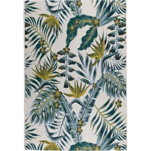MULTI-DECOR Dywan zewnętrzny Cappucino Liście turkusowy 60 x 100 cm - Dywany zewnętrzne - miniaturka - grafika 1