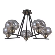 Lampy sufitowe - Italux Lampa sufitowa BARTOLO PNPL-43310-12 industrialna OPRAWA molekuły szklane kule balls złote przezroczyste PNPL-43310-12 - miniaturka - grafika 1