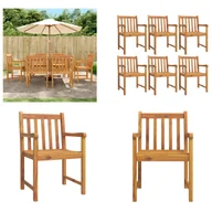 Fotele i krzesła ogrodowe - vidaXL Krzesła ogrodowe 6 szt. 56x55,5x90 cm lite drewno akacjowe - krzesło ogrodowe - krzesła ogrodowe - krzesło zewnętrzne - krzesło tarasowe - miniaturka - grafika 1