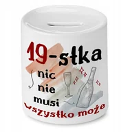 Skarbonki - Skarbonka na Urodziny 19 19te 19-te na Prezent z Nadrukiem ze Zdjęciem - miniaturka - grafika 1