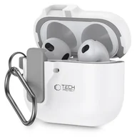Akcesoria do słuchawek - Etui na słuchawki TECH-PROTECT Slim Hook do Apple Airpods 4 Biały - miniaturka - grafika 1