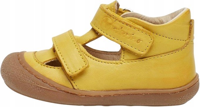 NATURINO ŻÓŁTE SKÓRZANE PÓŁBUTY DZIECIĘCE NA RZEPY 18 J0A