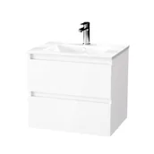 Szafki łazienkowe - Szafka łazienkowa pod umywalkę Krofam Arco 60 cm biały połysk 149-0012 - miniaturka - grafika 1