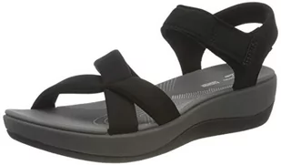 Clarks Arla Gracie, Niskie sandały damskie, Czarny Czarny Tkanina Czarna, 37.5 EU - Sandały damskie - miniaturka - grafika 1
