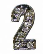 Akcesoria jeździeckie - Cyfra 2 duże do naczółka - HKM - miniaturka - grafika 1