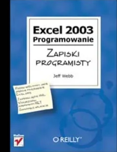 Excel 2003. Programowanie. Zapiski programisty - Aplikacje biurowe - miniaturka - grafika 1