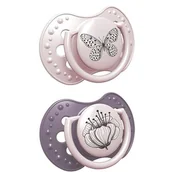 Smoczki uspokajające - Lovi Smoczek silikonowy Botanic Girl 0-3m, 2x - miniaturka - grafika 1