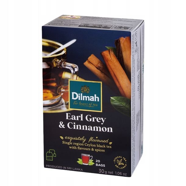 Dilmah Herbata Czarna Earl Grey Cynamon 20 torebek