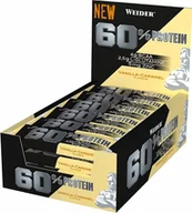 Batony proteinowe - Weider - 60% Protein Bar, Wanilia-Karmel, 24 batony - miniaturka - grafika 1