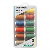 Akcesoria i części do maszyn do szycia - Madeira Zestaw nici do owerloków Madeira Aerolock 12 x 1200m MADEIRA 8097 - miniaturka - grafika 1