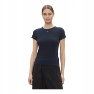 Koszulki i topy damskie - TOMMY HILFIGER KOSZULKA DAMSKA T-SHIRT TJW SLIM ESSENTIAL GRANATOWA r.M - miniaturka - grafika 1