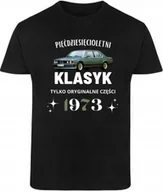 Koszulki męskie - T-SHIRT MĘSKI 50 URODZINY PIĘĆDZIESIĄTKA PREZENT KOSZULKA CZARNA R-XL A38 - miniaturka - grafika 1