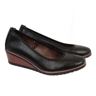 Czółenka - Czółenka na koturnie czarne Vinceza - miniaturka - grafika 1