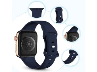 Sportowy pasek Alogy silikonowy do Apple Watch 38/40/41mm Granatowy - Akcesoria do smartwatchy - miniaturka - grafika 2